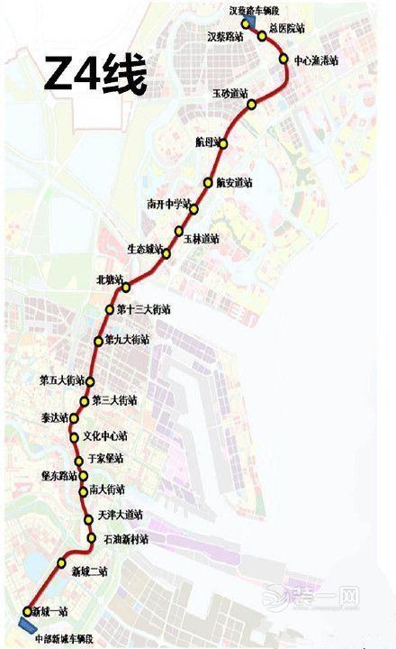 天津滨海新区z4线一期工程 6站点设计方案信息公示